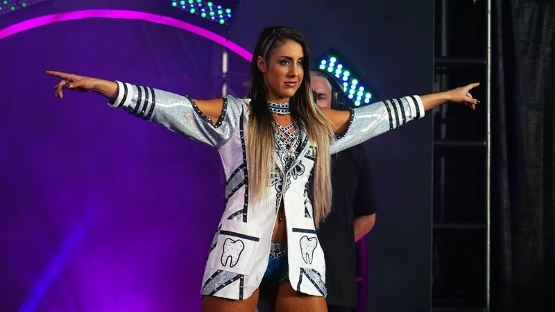 Britt Baker says using the term “role model” is not a take from Bayley